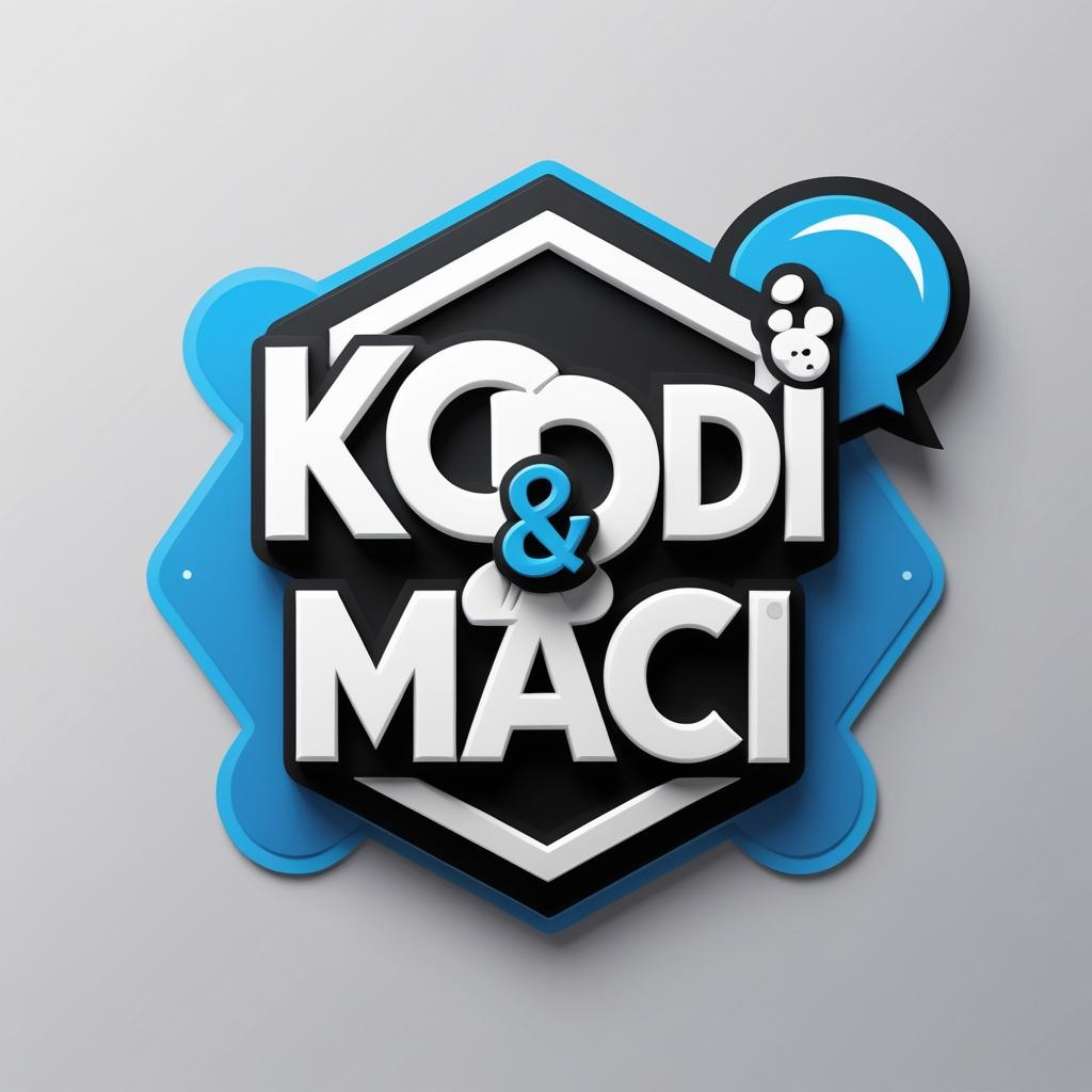 Dynamic Logo with Blue Accents