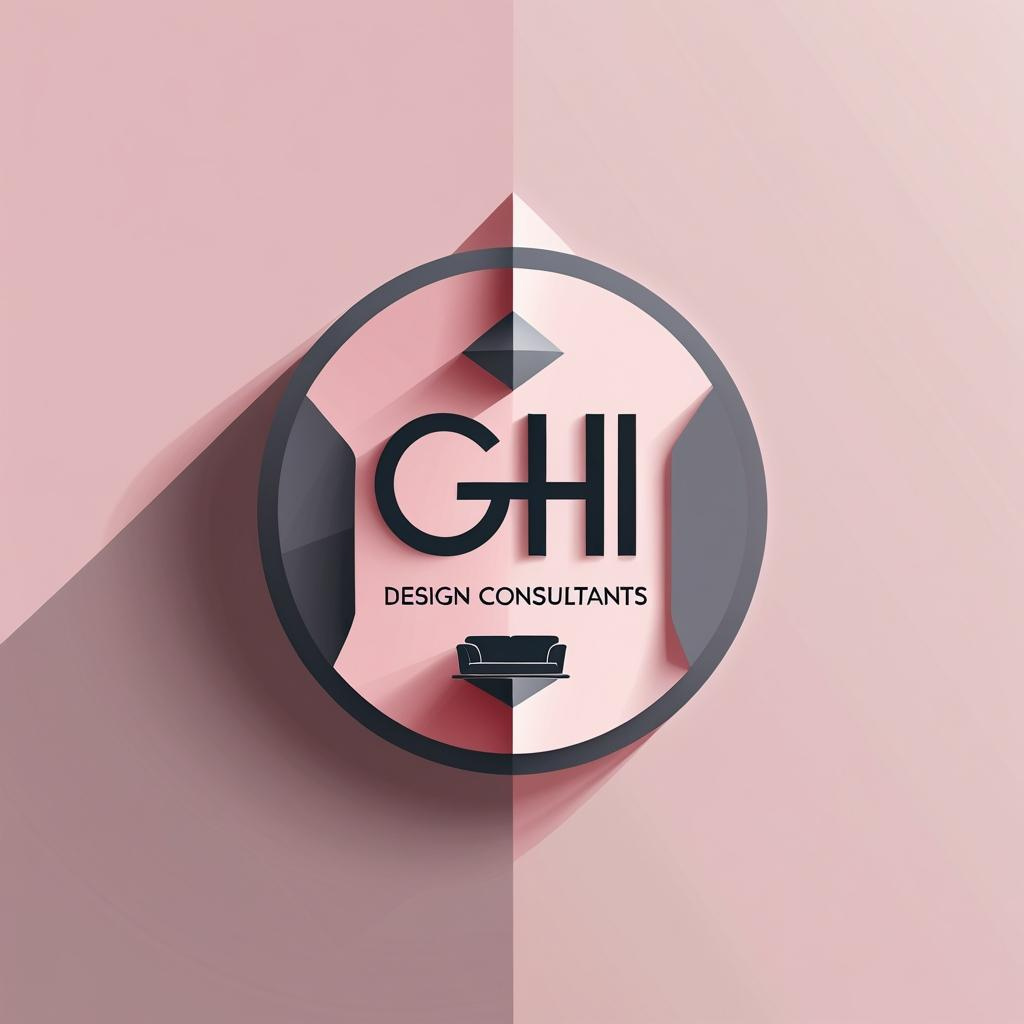 GHI Design Consultants Emblem Logo with Geometric Shapes (2)